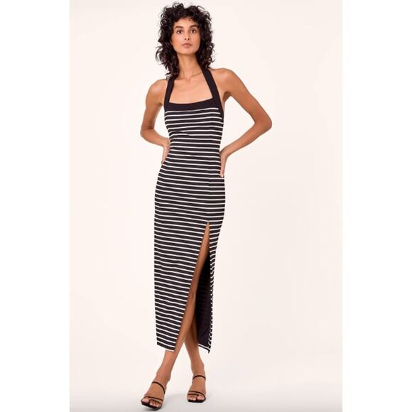NICHOLAS Jane Contrast Square Neck Midi Dress - Picture 1 of 7